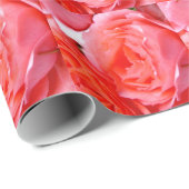 Elegante Rode Rozen Behang Cadeaupapier (Rol Hoek)
