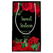 Elegante rode rozen bloemen Sweet Sixteen
