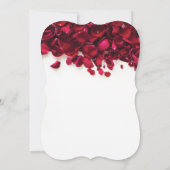 Elegante rode rozen bloemenbruiloft kaart (Achterkant)