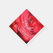 Elegante rode rozen bloemeneet Drink en wees getro Servetten (Hoek)