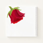 Elegante Rode Rozen Bruidsdouche Notitieboek (Achterkant)