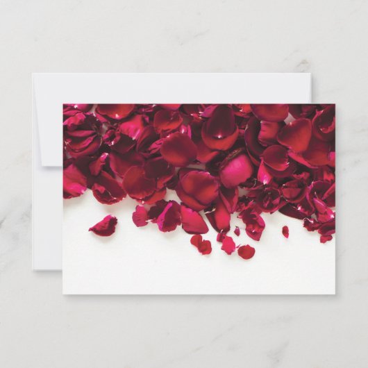 Elegante rode rozen bruiloft maaltijd keuze RSVP kaartje (Achterkant)