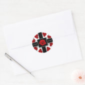 Elegante rode rozen - bruiloft rsvp stickers (Envelop)