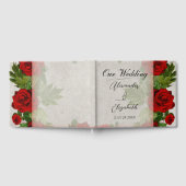 Elegante rode rozen gastenboek (Volledig)