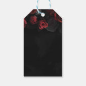 Elegante rode rozen Gothic dank u Cadeaulabel (Achterkant)