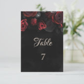 Elegante rode rozen Gotisch Kaart (Staand voorkant)