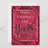 Elegante rode rozen Happy Valentijnsdag Kaart (Voorkant)