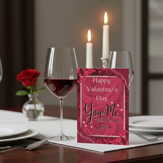 Elegante rode rozen Happy Valentijnsdag Kaart