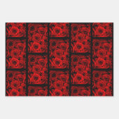 Elegante rode rozen inpakpapier vel (Voorkant 3)