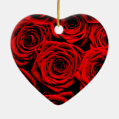 Elegante rode rozen keramisch ornament (Achterkant)