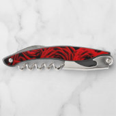 Elegante rode rozen kurkentrekker (Achterkant)