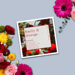 Elegante Rode Rozen Leuke Feiten Zomer Bloemen Huw Servet