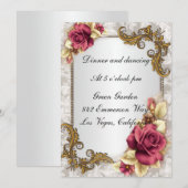 Elegante Rode Rozen Ontvankaart Kaart (Voorkant / Achterkant)