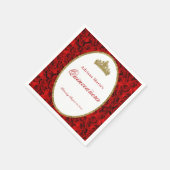 Elegante rode rozen Quinceanera servetten (Hoek)