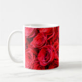 Elegante rode rozen rode bloemen koffiemok (Links)