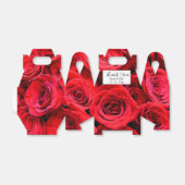 Elegante rode rozen rode bloemen rode bloemen bedankdoosjes (Uitgevouwen)