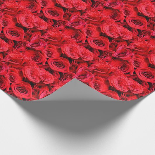 Elegante rode rozen rode bloemen rode bloemen cadeaupapier (Hoek)