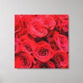 Elegante rode rozen rode bloemen rode bloemen canvas afdruk (Voorkant)