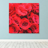 Elegante rode rozen rode bloemen rode bloemen canvas afdruk (Insitu (Houten vloer))