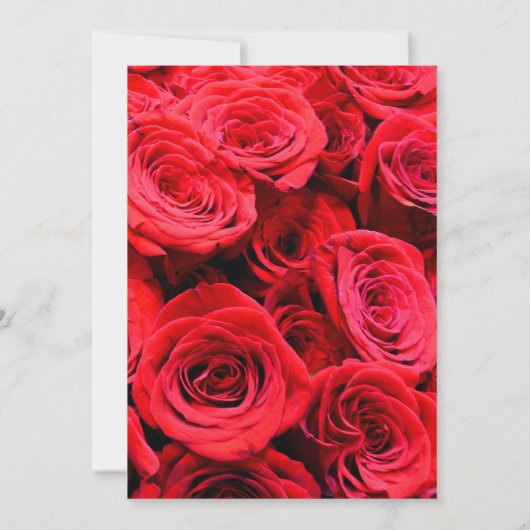 Elegante rode rozen rode bloemen rode bloemen kaart (Achterkant)