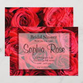 Elegante rode rozen rode bloemen rode bloemen kaart (Voorkant / Achterkant)