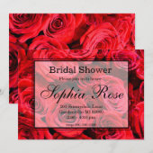 Elegante rode rozen rode bloemen rode bloemen kaart (Voorkant / Achterkant)