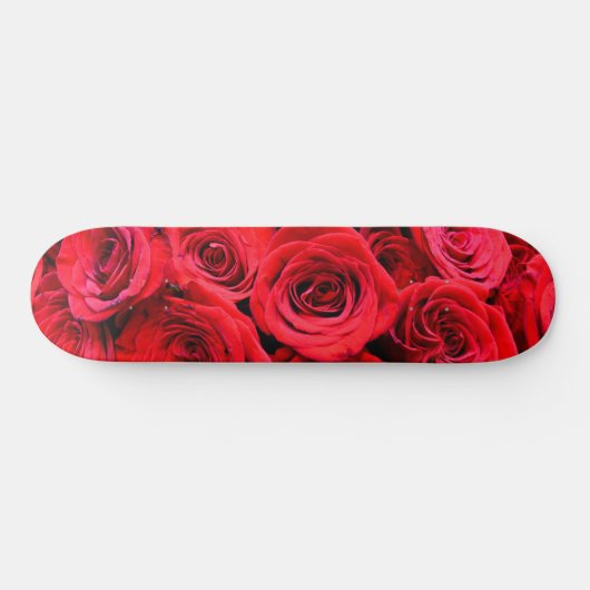 Elegante rode rozen rode bloemen rode bloemen persoonlijk skateboard (Horizontaal)