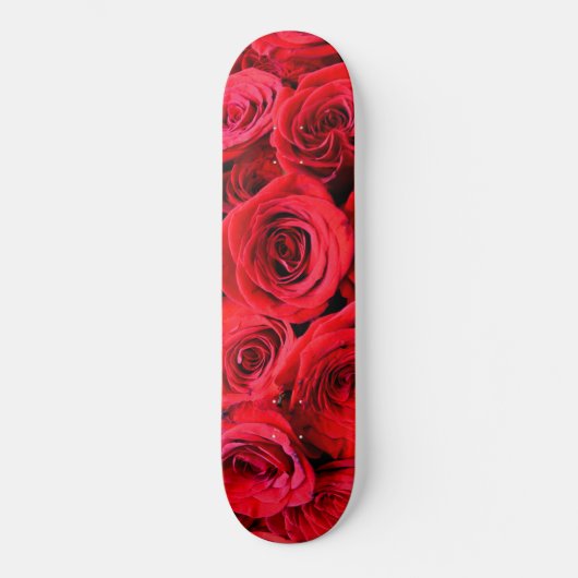 Elegante rode rozen rode bloemen rode bloemen persoonlijk skateboard (Voorkant)