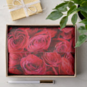 Elegante rode rozen rood bloemenfoto tissuepapier (Geschenk)