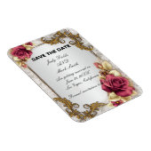 Elegante rode rozen sparen de datummagneet magneet (Rechterzijde)