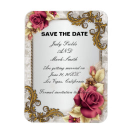 Elegante rode rozen sparen de datummagneet magneet