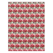 Elegante rode rozen tafelkleed (Voorkant)