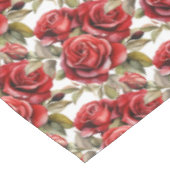 Elegante rode rozen tafelkleed (Gekanteld)