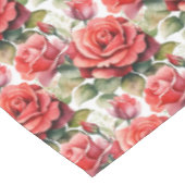 Elegante rode rozen tafelkleed (Gekanteld)