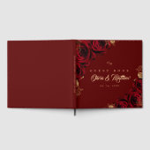 Elegante Rode Rozen Trouw Gastenboek (Volledig)