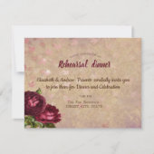 Elegante rode rozen vallende bladeren kaart (Voorkant)