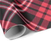 Elegante rode ruitpatroon cadeaupapier (Rol Hoek)