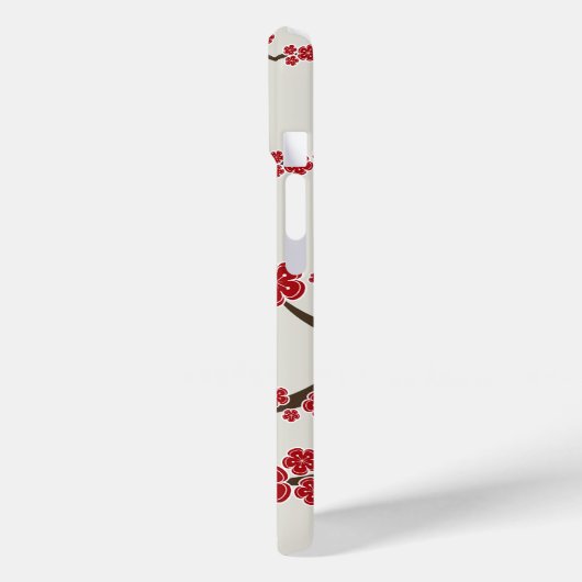 Elegante rode Sakura Kersenbloesem Bloemen Modern Case-Mate iPhone Case (Achterkant / Links)