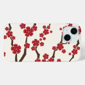 Elegante rode Sakura Kersenbloesem Bloemen Modern Case-Mate iPhone Case (Achterkant (horizontaal))