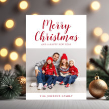 Elegante Rode Script Foto Kerstmis