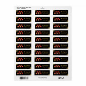 Elegante Rode Sierdecoratie Kerstmis Etiket (Full Sheet)