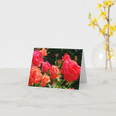 Elegante rode sinaasappel koraal rozen roos tuin kaart (Gele Bloem)