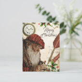 Elegante  Rode Sinterklaas Feestdagenkaart (Staand voorkant)