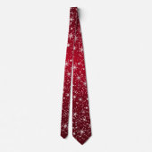 Elegante Rode Sneeuwvlok Kerstmis Stropdas (Achterkant)