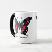 Elegante Rode Staartvlinder Wrap Magische Mok (Voorkant links)