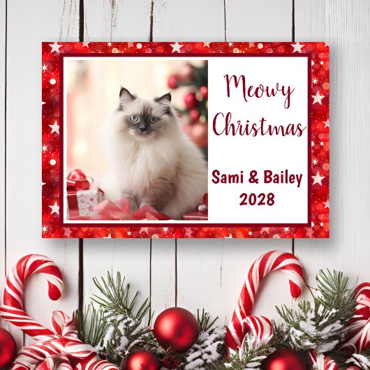 Elegante rode sterren vakantiefoto feestdagenkaart