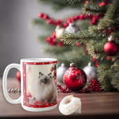 Elegante rode sterren vakantiefoto koffiemok