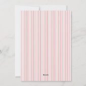 Elegante rode strepen Nieuwjaar 2024 rode foto Feestdagenkaart (Achterkant)