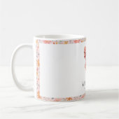 Elegante rode strik Coquette Minimalistische Kerst Koffiemok (Links)