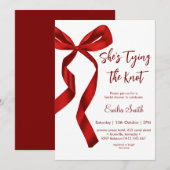 Elegante Rode strik die het knoop vrijgezellenfees Kaart (Voorkant / Achterkant)